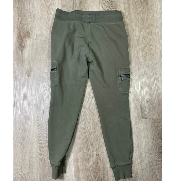 True Religion Green Jogger Sweatpants Men’s Size S Cargo Pockets Drawstring - Picture 4 of 7